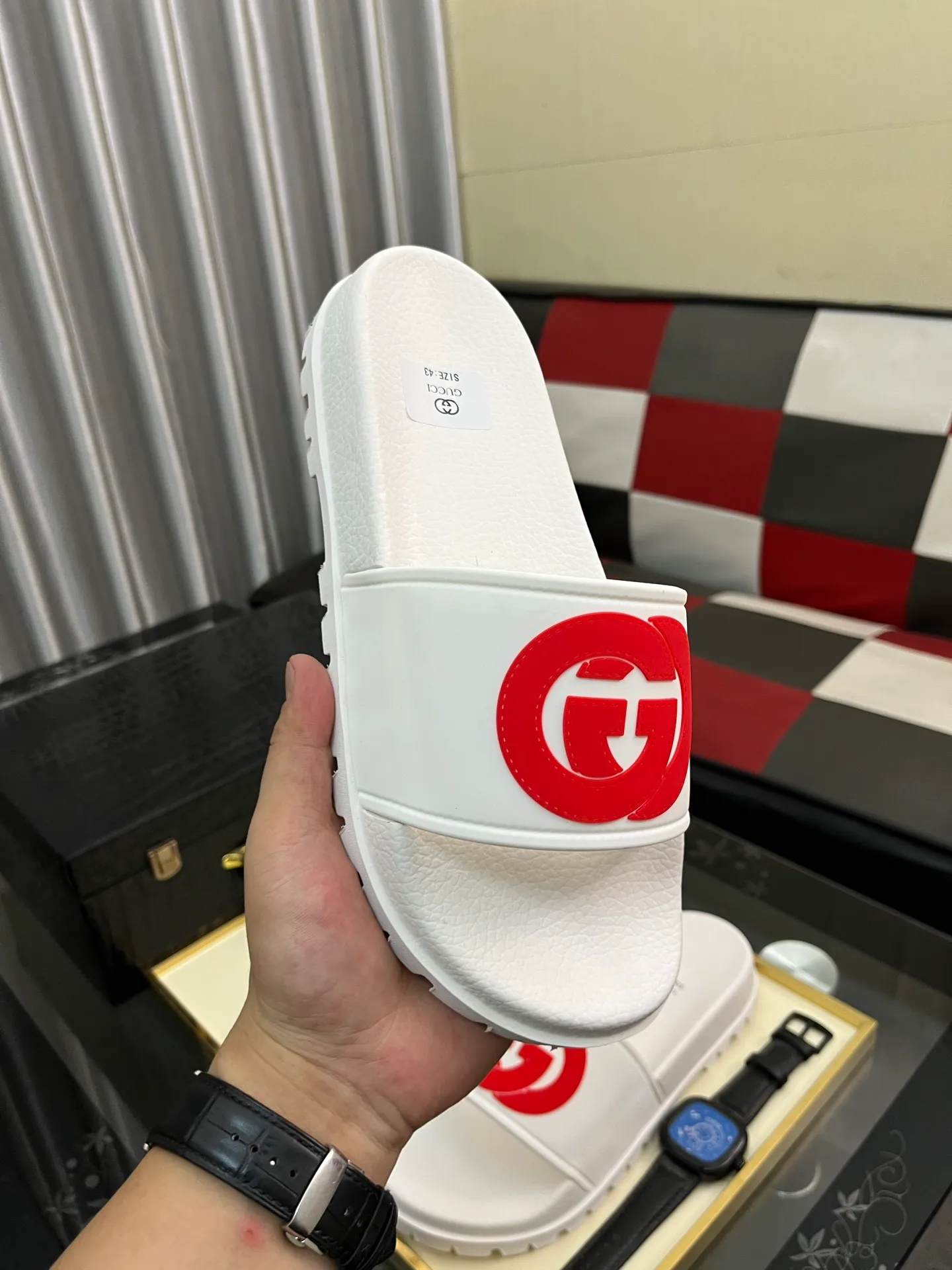 Men's men's shoes💰260⌚️⌚️ＧＵＣＣＩ.Gucci.Official website 1:1 popular slippers hot sale! Original original material 🩴 SIZE: 38-46 (45.46 non-refundable)